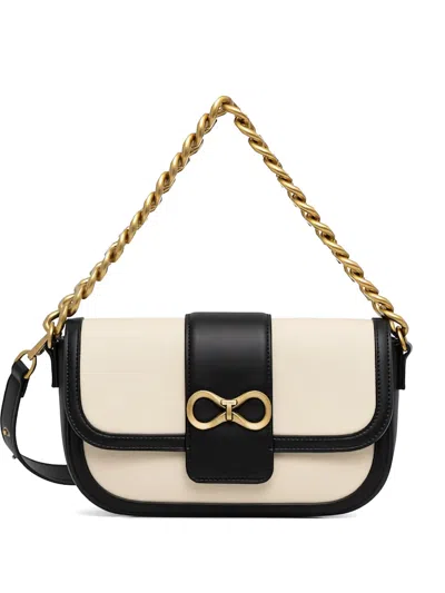 Twinset Chain-link Satchel Bag In Neutral