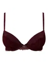 Twinset Chantilly-lace Push-up Bra In Red