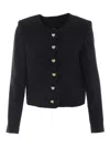 Twinset Button-front Long-sleeve Casual Jacket In Negro