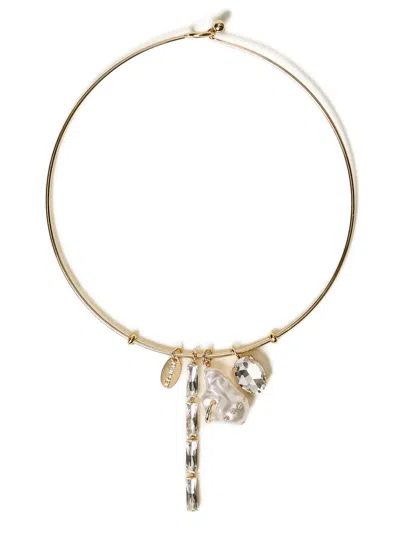 Twinset Charm Pendant Necklace In Gold