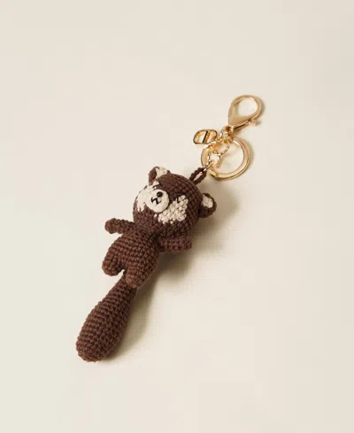 Twinset Charm Porte-clés Écureuil Crochet In Brown