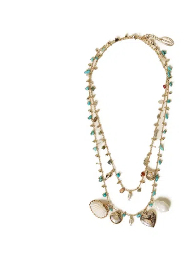 Twinset Charm-detail Chain Necklace In Gold