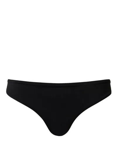 Twinset Charmeuse Thong Briefs In Black