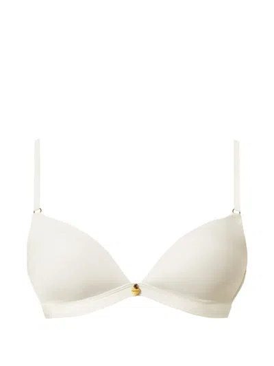 Twinset Charmeuse Triangle Bra In White