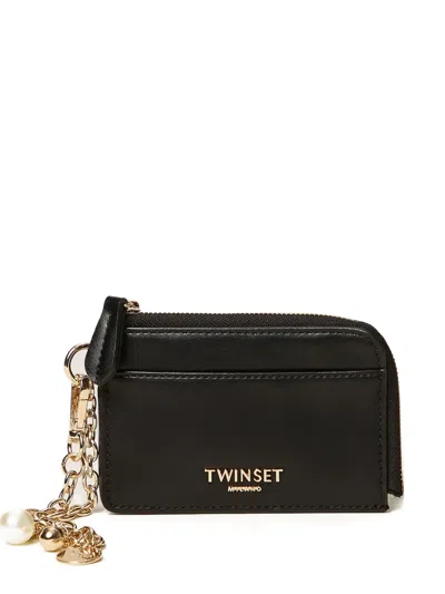 Twinset Charms Card Holder In Black