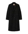 TWINSET CHECK PATTERN BOUCLÉ COAT