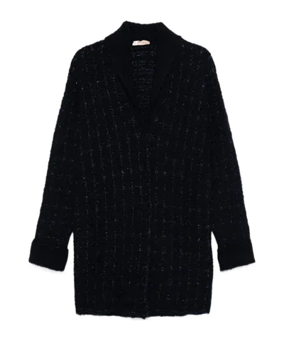 TWINSET CHECK-PATTERN CARDI-COAT