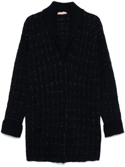 TWINSET CHECK-PATTERN CARDI-COAT