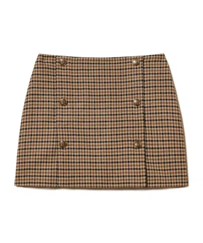 TWINSET CHECKED BUTTONED MINI SKIRT
