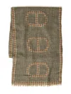 Twinset Checked Scarf In Green