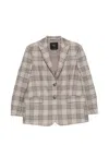 Twinset Twin-set Check-pattern Notched-lapels Jacket In Multi
