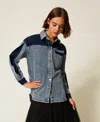 Twinset Chemise En Jean Bicolore In Multi