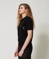 Twinset Chemise En Maille Avec Broderies In Black
