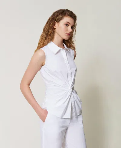 TWINSET CHEMISE EN POPELINE AVEC NAUD