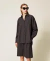 Twinset Chemise Oversize Avec Fentes In Multi