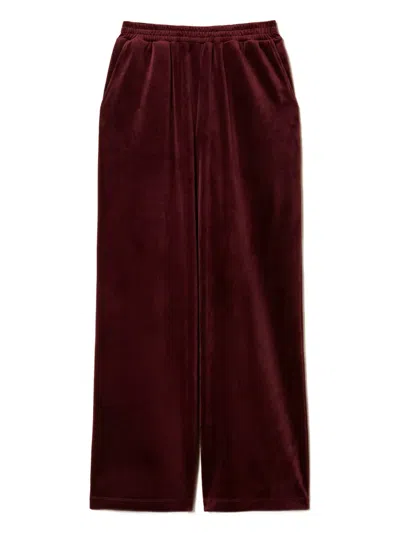 Twinset Chenille Trousers In Red