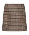 Twinset Chequered Mini Skirt In Brown