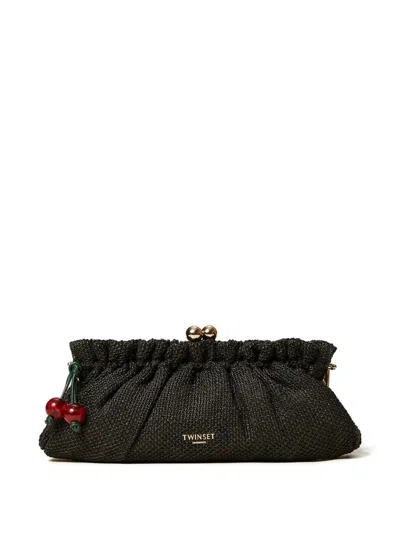 Twinset Clutch Mit Kirschdetail In Black