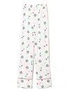 Twinset Cherry-pattern Satin Pajama Bottoms In White