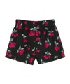 Twinset Cherry-print Shorts In Black