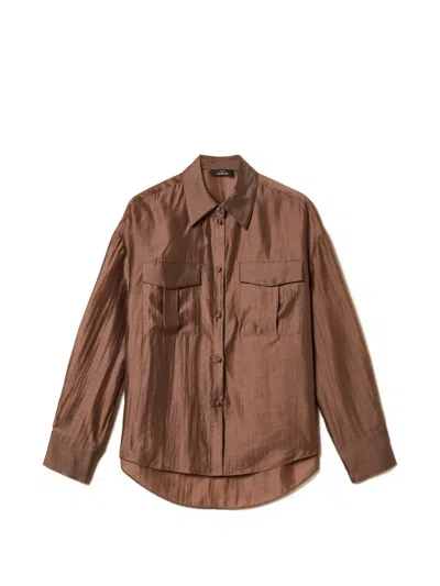 Twinset Hemd Mit Brusttaschen In Brown