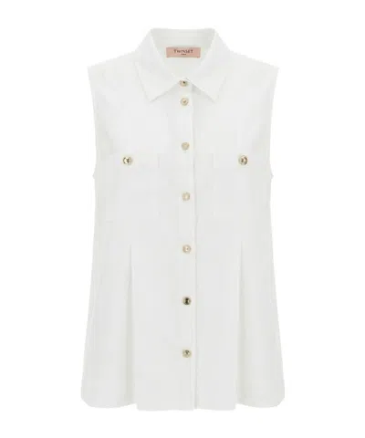 Twinset Chest-pocket Shirt In White