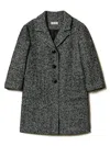 Twinset Chevron Knit Coat In 黑色