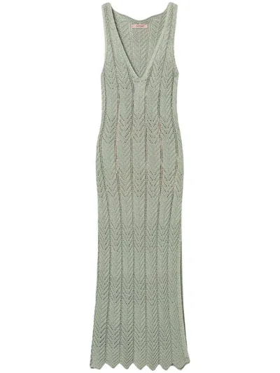 TWINSET CHEVRON KNIT MAXI DRESS TWINSET