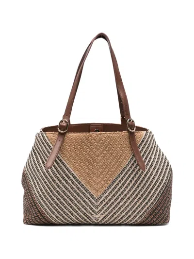 Twinset Chevron Tote Bag In Multi