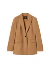 Twinset Chevron-pattern Blazer In Brown