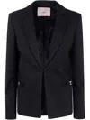 Twinset Wool-blend Blazer In Black