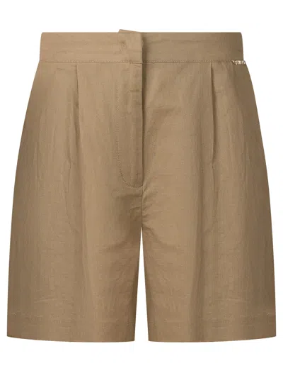 Twinset Twin-set Chic Mini Shorts In Canapa