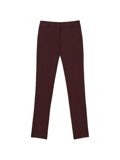 Twinset Cigarette Trousers With Pockets In Brown
