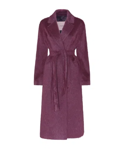 Twinset Classic Coat In Purple