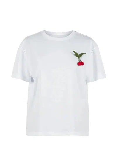 Twinset Classic Embroidered T-shirt In White