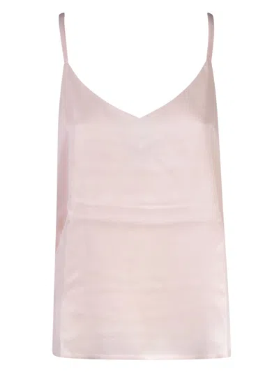 Twinset Sleeveless Satin Top In Pink