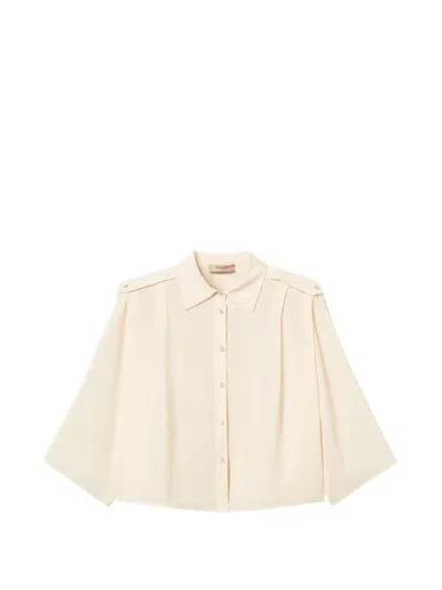 Twinset Classic Shirt In Neutral