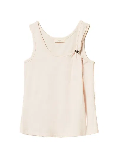 Twinset Clip Tank Top In Neutral