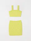 Twinset Logo-intarsia Skirt Set In Yellow