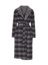 Twinset Twin Set Reversible Coat With Double Cloth In Black