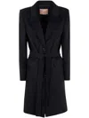 Twinset Elegant Wool Blend Jacket For Women In Classic Blue