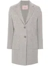 Twinset Sequinned Coat In Gray