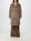 Twinset Coat  Woman Color Beige In Beige