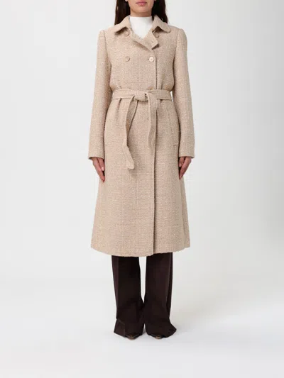 Twinset Coat  Woman Color Beige In Multi