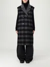 Twinset Checked Double-breasted Waistcoat In Black
