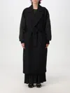 Twinset Belted Coat In Schwarz