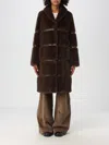 TWINSET COAT TWINSET WOMAN COLOR BROWN,G10884032