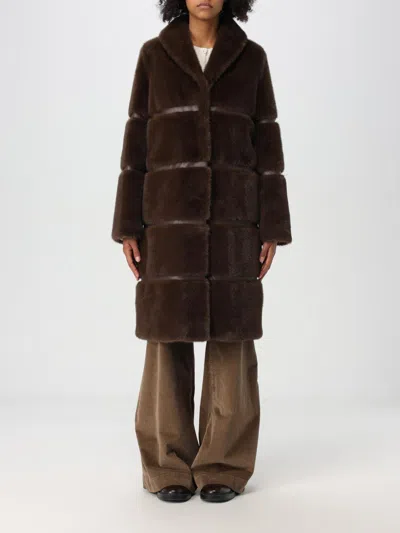 Twinset Coat  Woman Color Brown In Braun