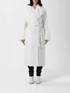 Twinset Faux-fur Belted Coat In White