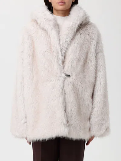 Twinset Coat  Woman Color Yellow Cream In Neutral